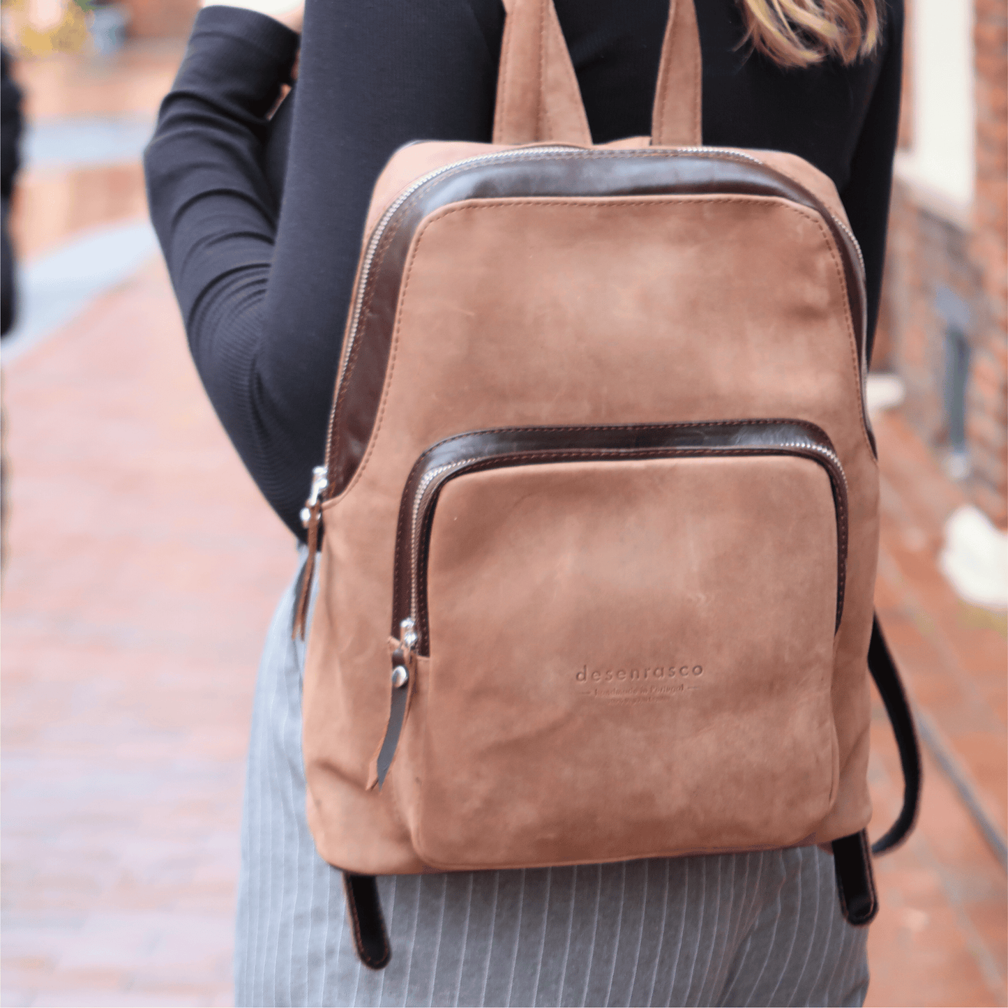 Rucksack Dunkelbraun/ Choco Nubuk