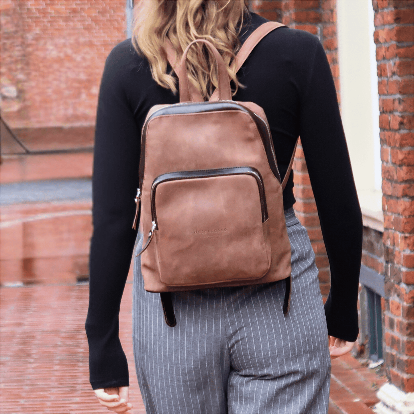 Rucksack Dunkelbraun/ Choco Nubuk